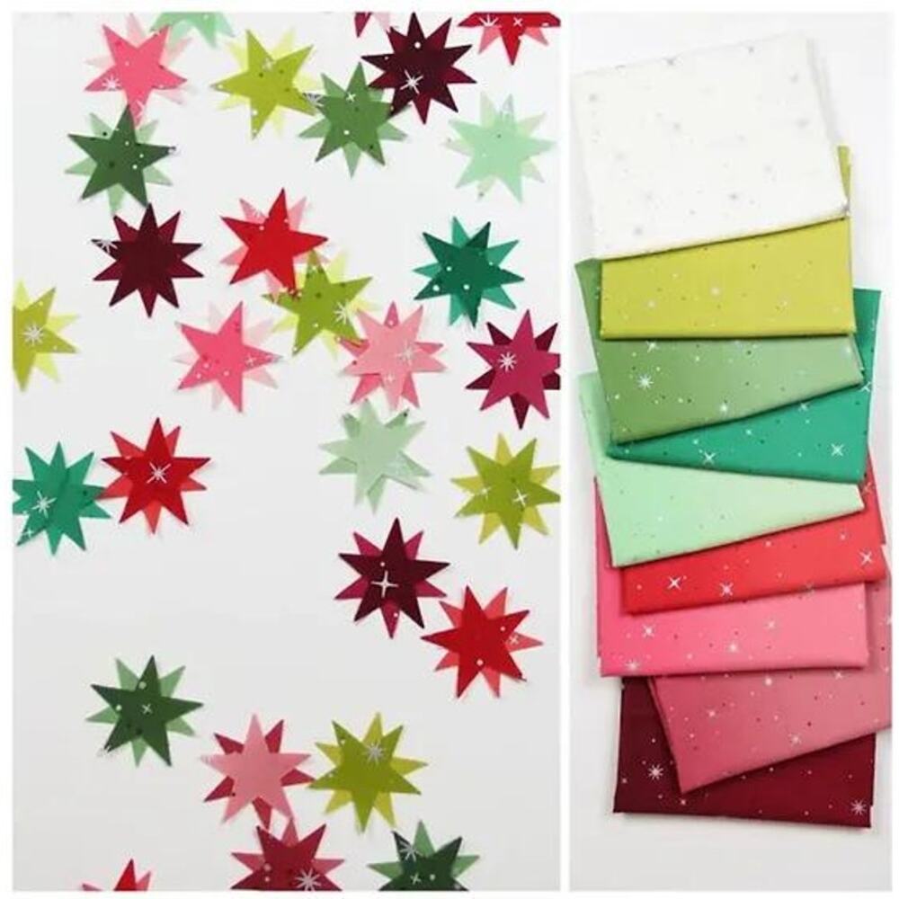 Ombre Fairy Dust Metallic Half Yard Bundle by V and Co for Moda